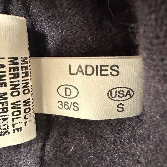 Fabiana Filippi Two Tone Gray Navy Sweater S Merino Silk Cashmere Chain Detail - Picture 11 of 12